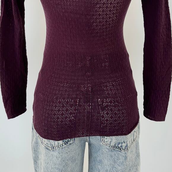 Emilio Cavallini Sheer Long Sleeve Blouse Top Lace Long Sleeve One Size NWT - Picture 7 of 10